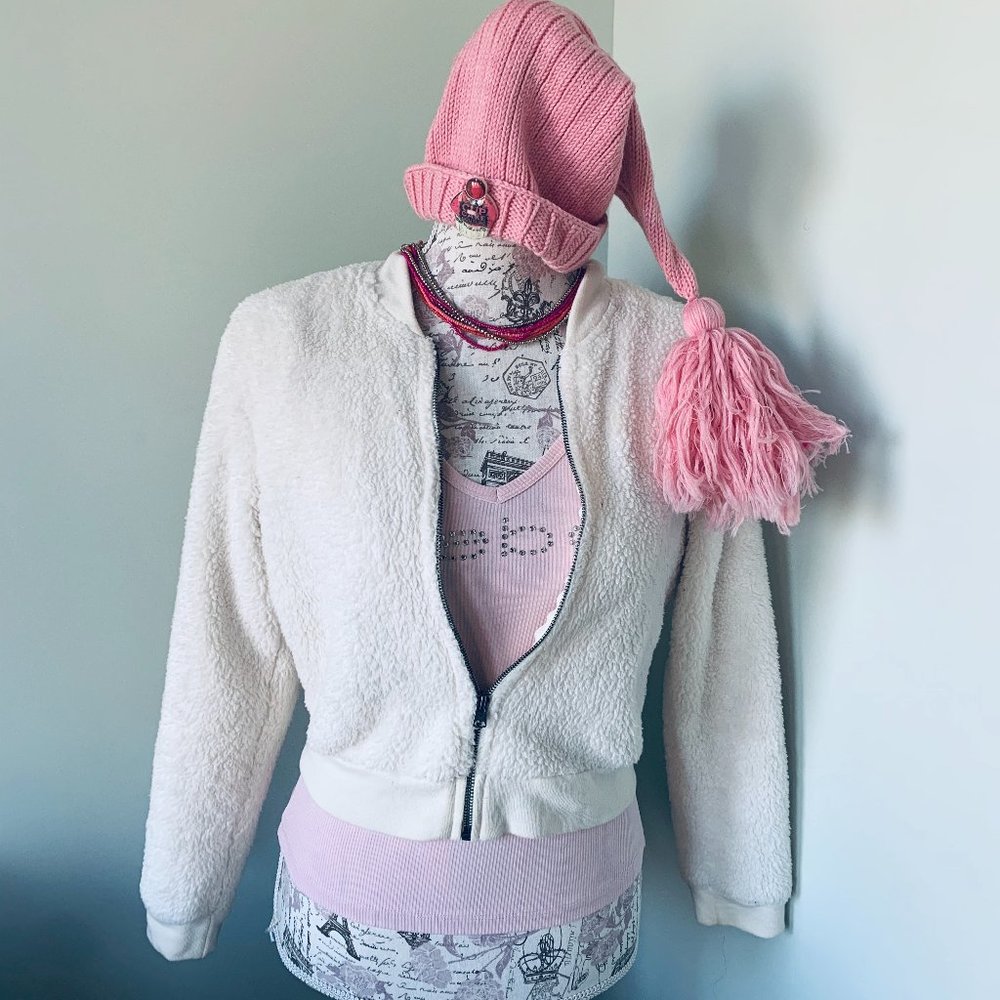 ABERCROMBIE & FITCH FAUX FUR BOMBER JACKET